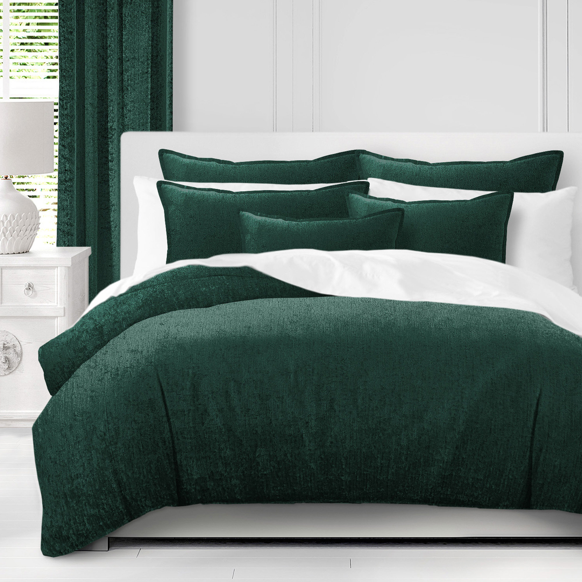 Colcha Linens Burkina Velvet Emerald 