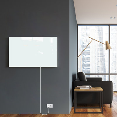Ember Glass Radiant Panel Heater 47"H x 24" W Wall Mounted, 800 Watts