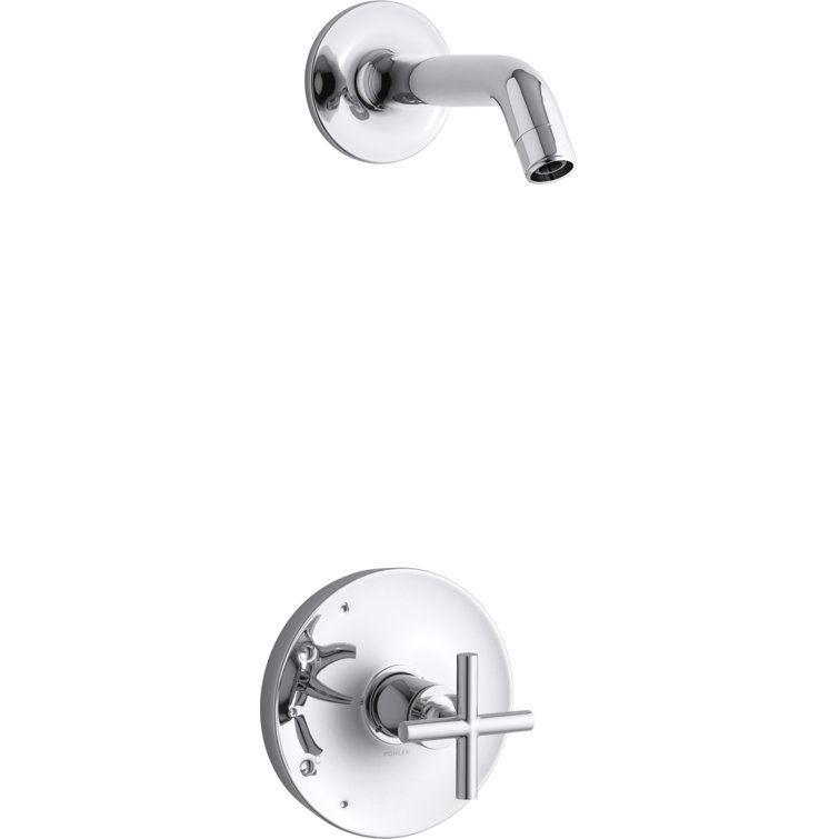 Kohler Purist Rite Temp Shower Valve Trim With Cross Handle Less Showerhead Wayfair
