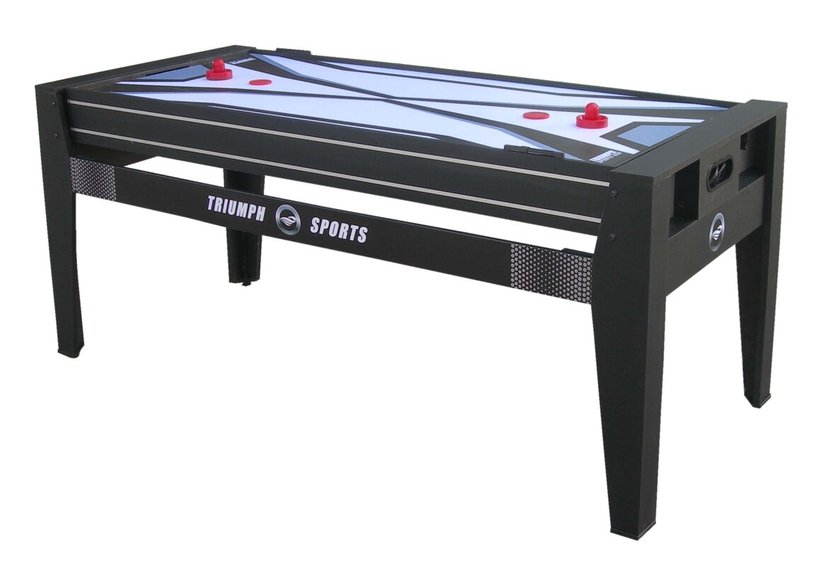 Triumph Sports Usa 4 In 1 6 Rotating Game Table Reviews Wayfair with Air Hockey Ping Pong Table