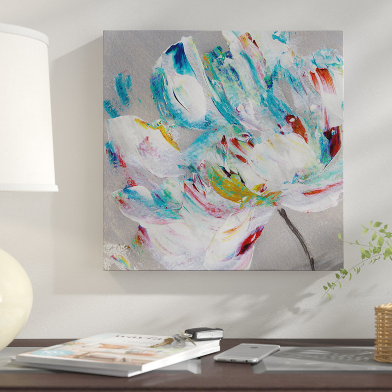 Winston Porter Flower Power Oil Painting Print On Wrapped Canvas