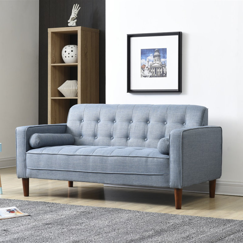 Langley Street Isaac 57 Square Arm Loveseat Reviews Wayfair