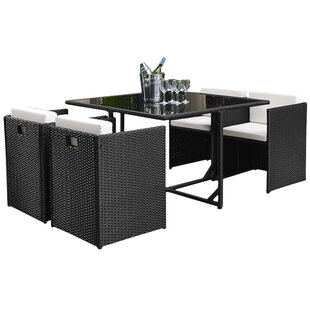 View Dunlap 5 Piece Outdoor Dining Set with