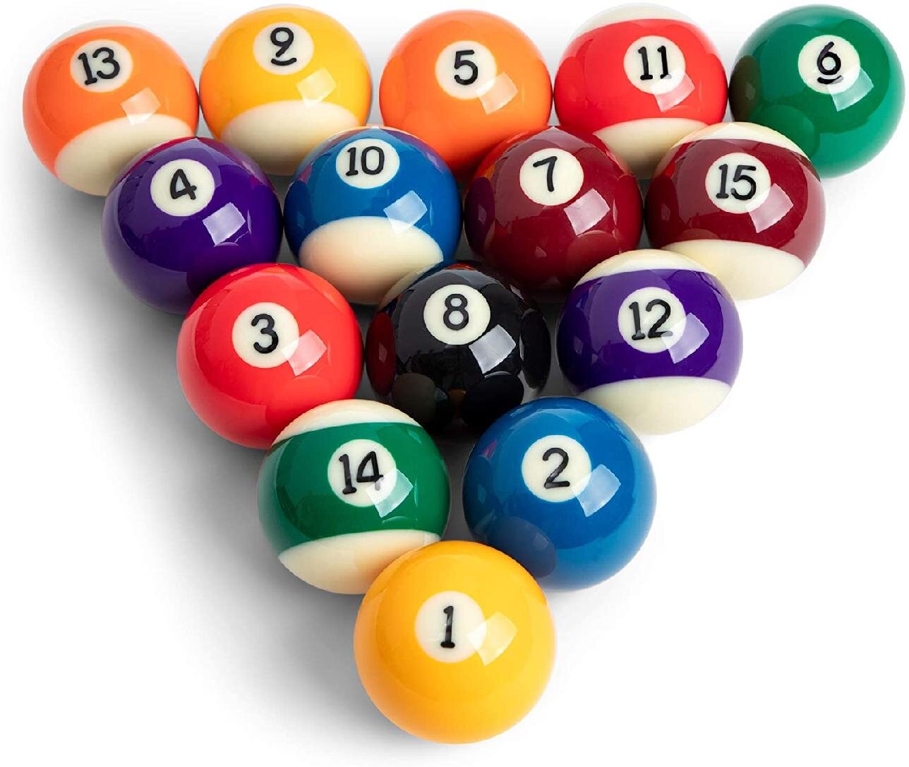 Pack of Recreational Pool BALLS 2" inch Set of 16 includes 2" White Cue Ball 