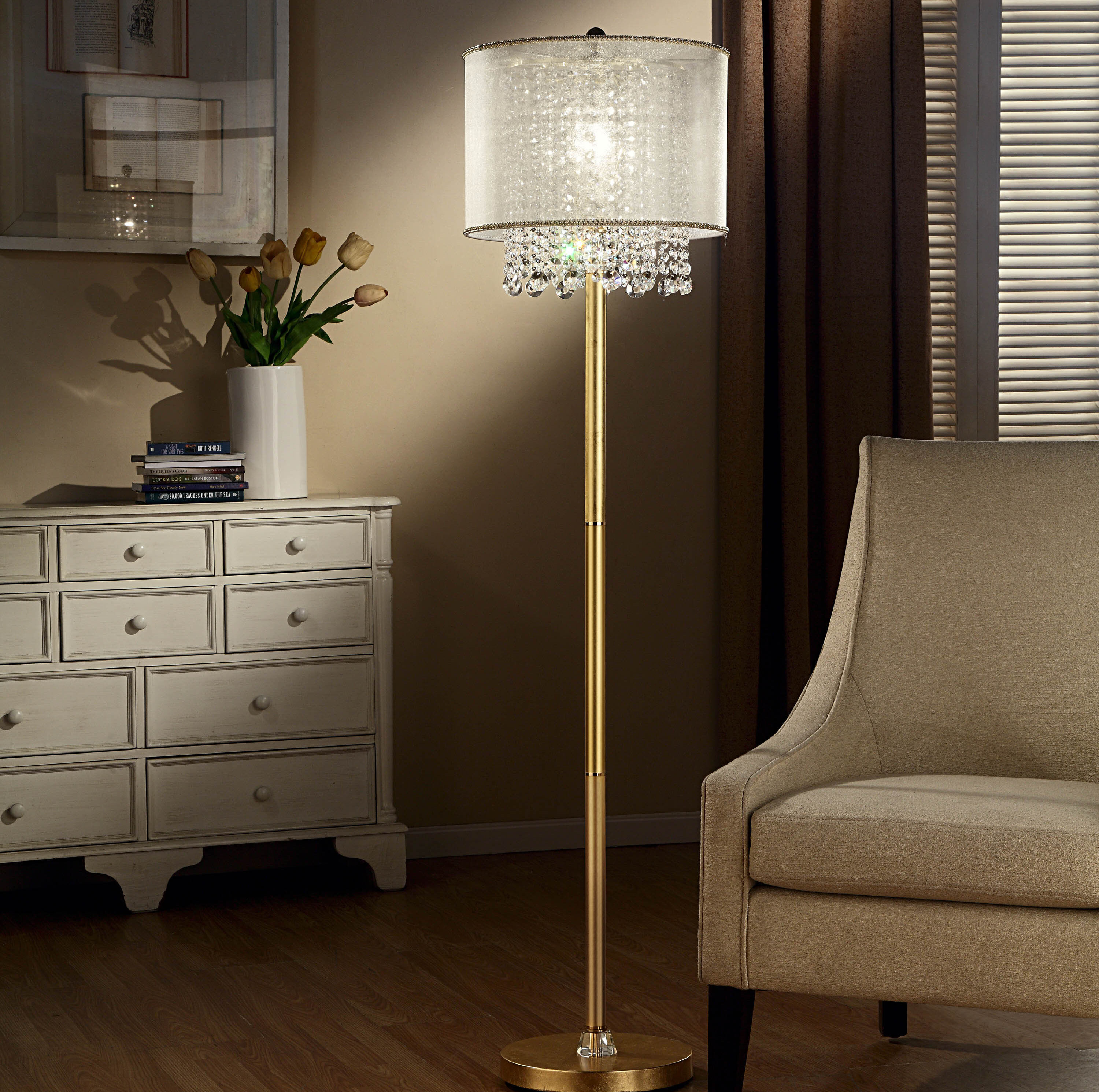 Rosdorf Park Torrington Glam 67 Floor Lamp Wayfair