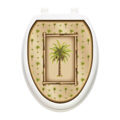 Toilet Tattoos®  Fields of Taupe  Lid Cover  Decor Taupe Reusable Vinyl 