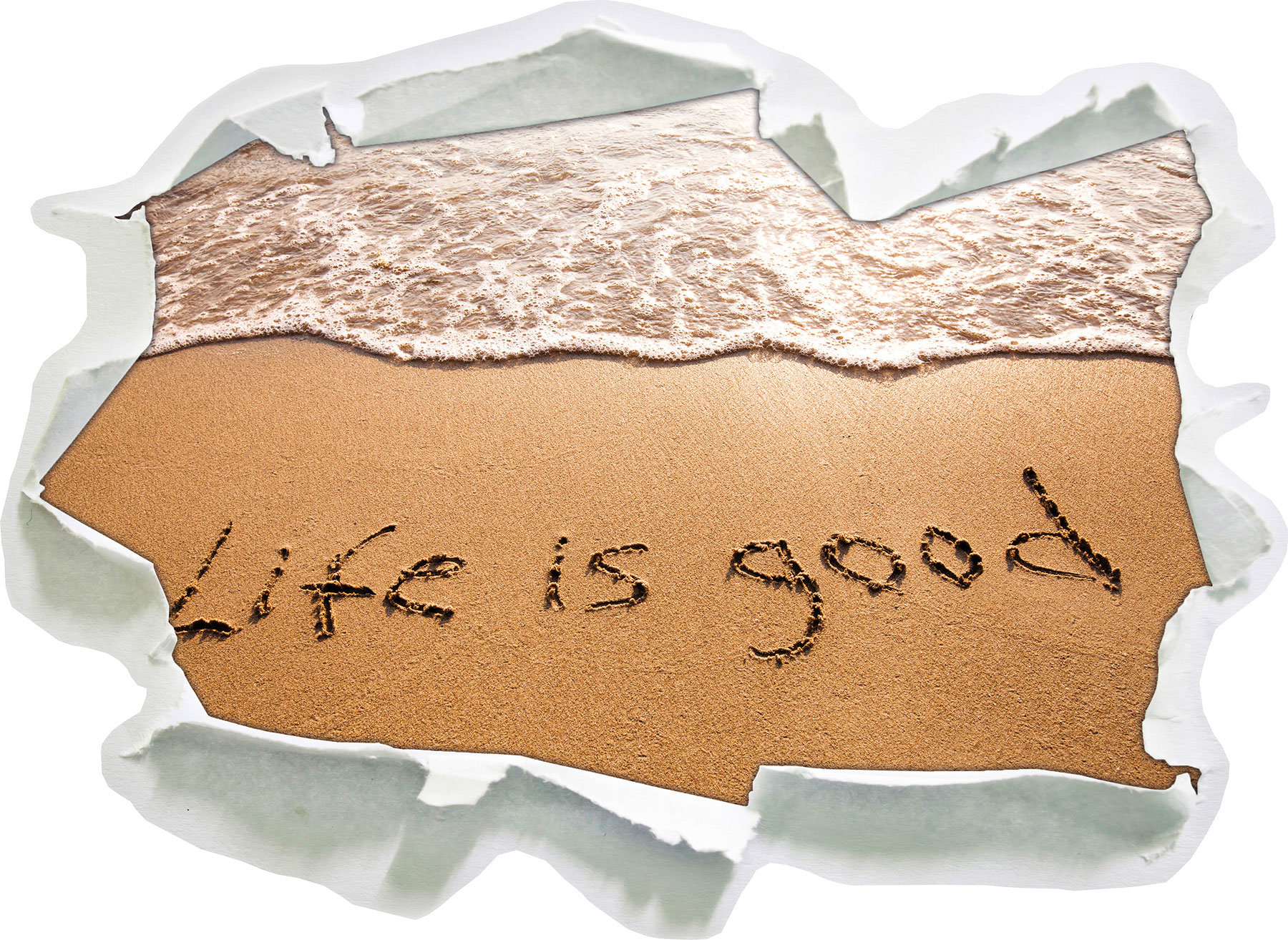 Writing In The Sand Life Is Good Wall Sticker Writing In The Sand Life Is Good Wall Sticker