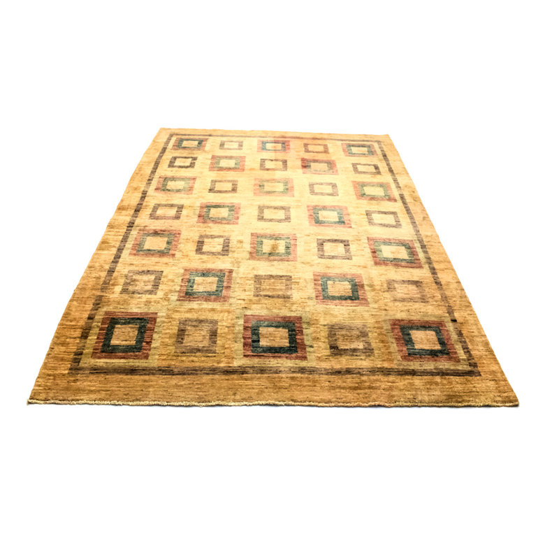 Corrigan Studio Jedidiah Handwoven Wool Gold Indoor Outdoor Rug