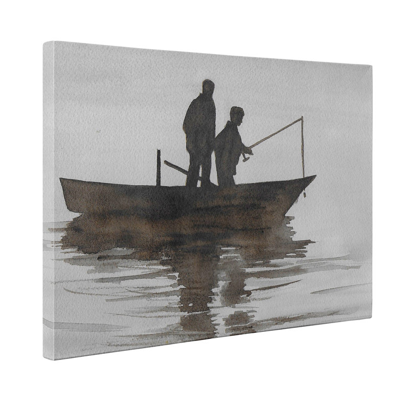 Millwood Pines Father And Son Boat Wrapped Canvas Painting
