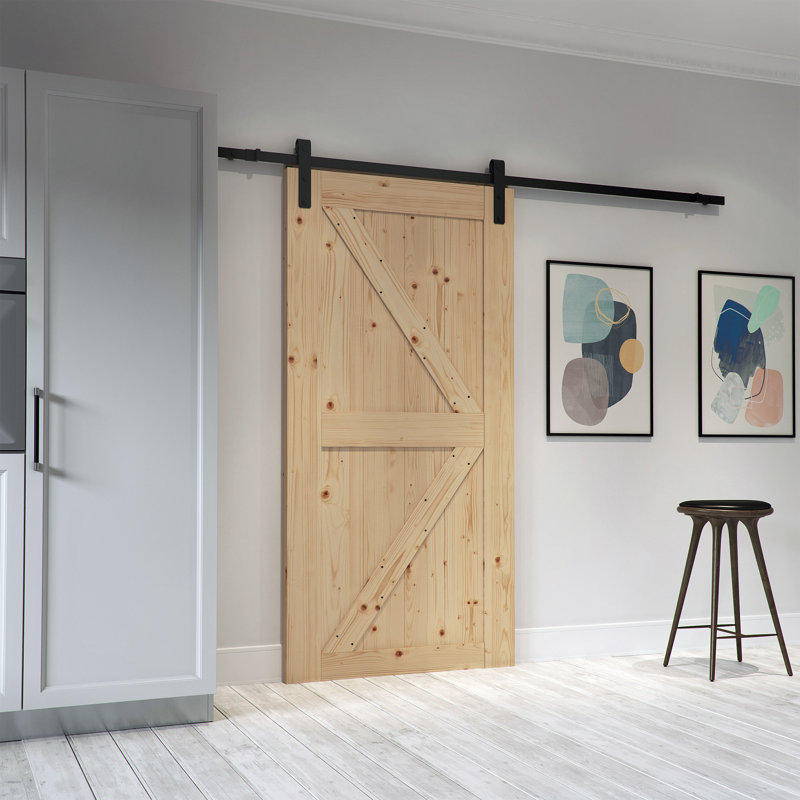 Northbeam Paneled Wood Finish Northbeam Barn Door With Installation Hardware Kit Reviews Wayfair
