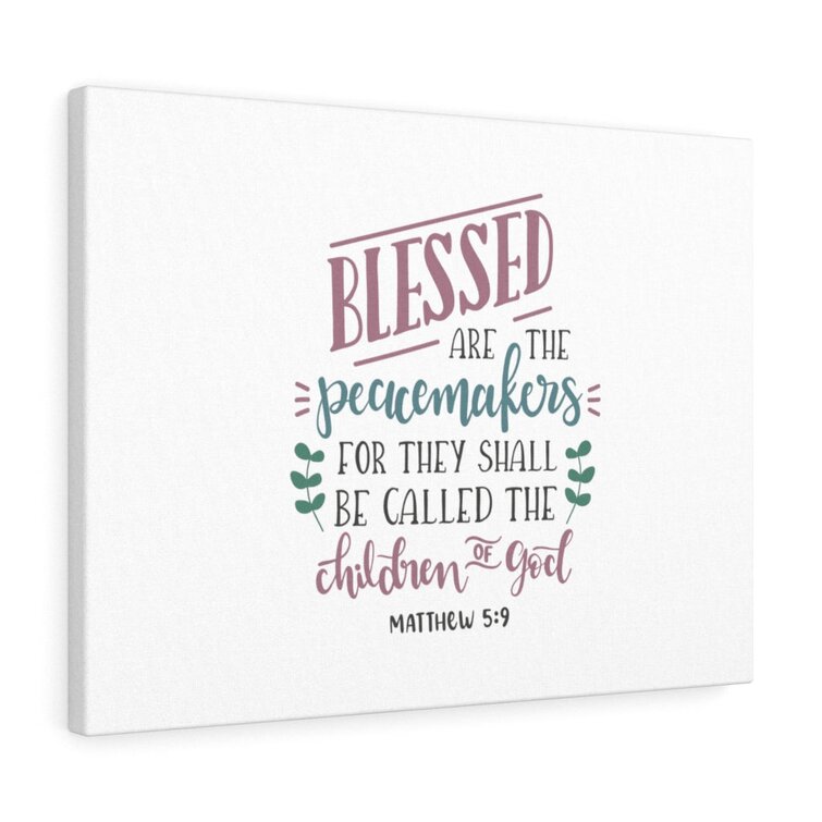 BIBLE VERSE SCRIPTURE VINYL DECAL 'BLESSED ARE PEACEMAKERS' MATT 5:9 