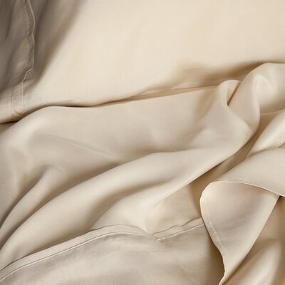 Matte Silk Duvet Cover Elle Alix Size Queen Color Cream