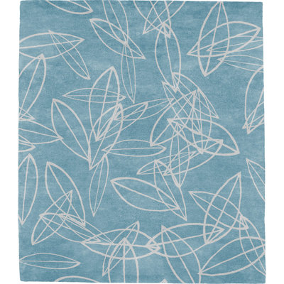 Petal G Signature HandTufted Wool Blue Area Rug Modern Rugs Rug Size Round 12