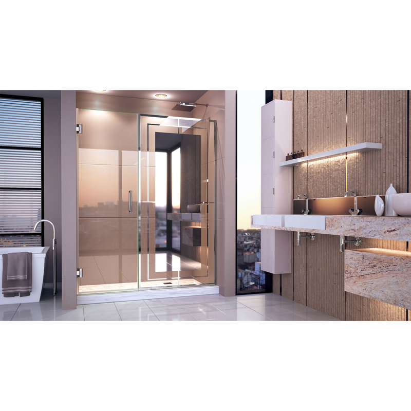 Dreamline Unidoor Mira 58 W X 72 H Hinged Frameless Shower Door With Clearmax Technology Wayfair