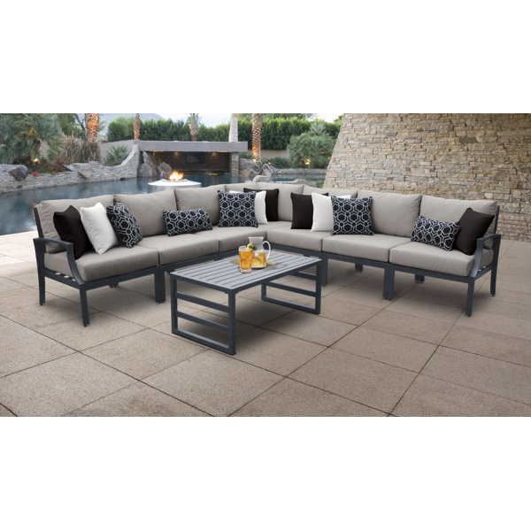 Ivy Bronx Benner Outdoor 8 Piece Sectional Seating Group With Cushions Wayfair