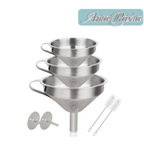 Funnels General Purpose Stainless Steel Funnels Perfect Sizes for Cooking Essential Oils and Wine 3 Pcs 