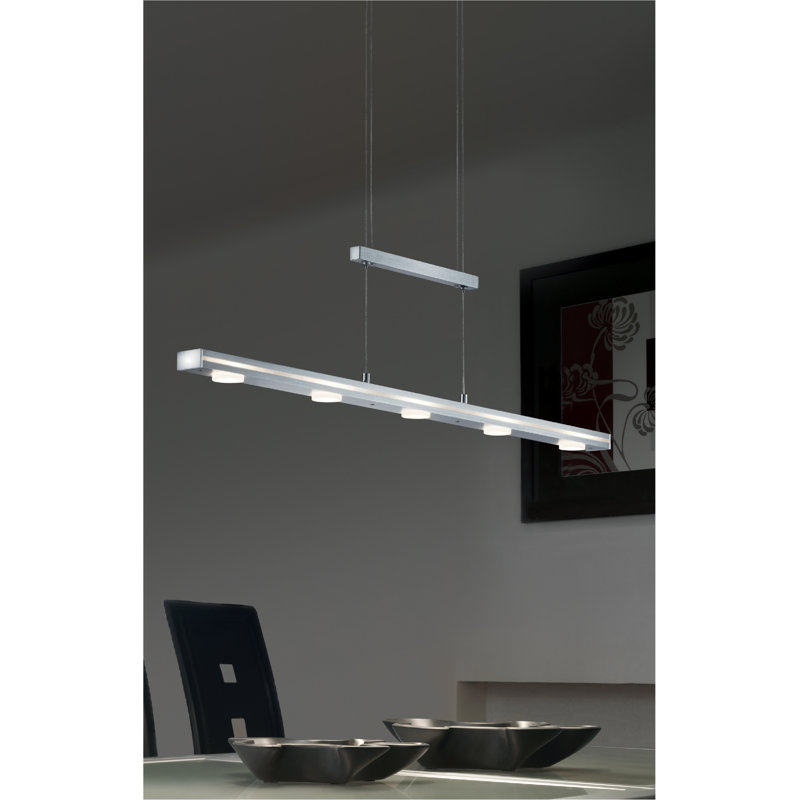 Orren Ellis Aquilla 5 Light Kitchen Island Linear Led Pendant Wayfair