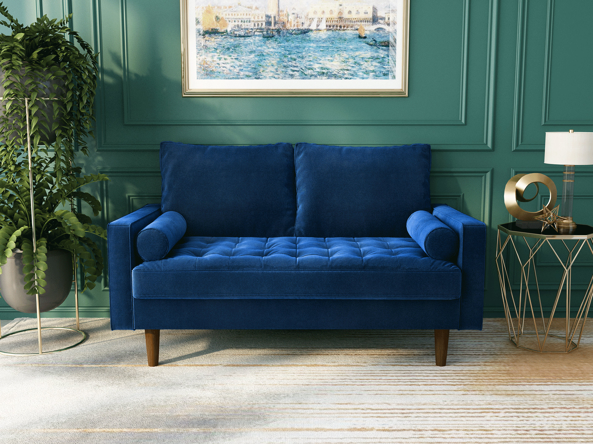 Corrigan Studio Gabrielo 58 Square Arm Loveseat Reviews Wayfair Ca