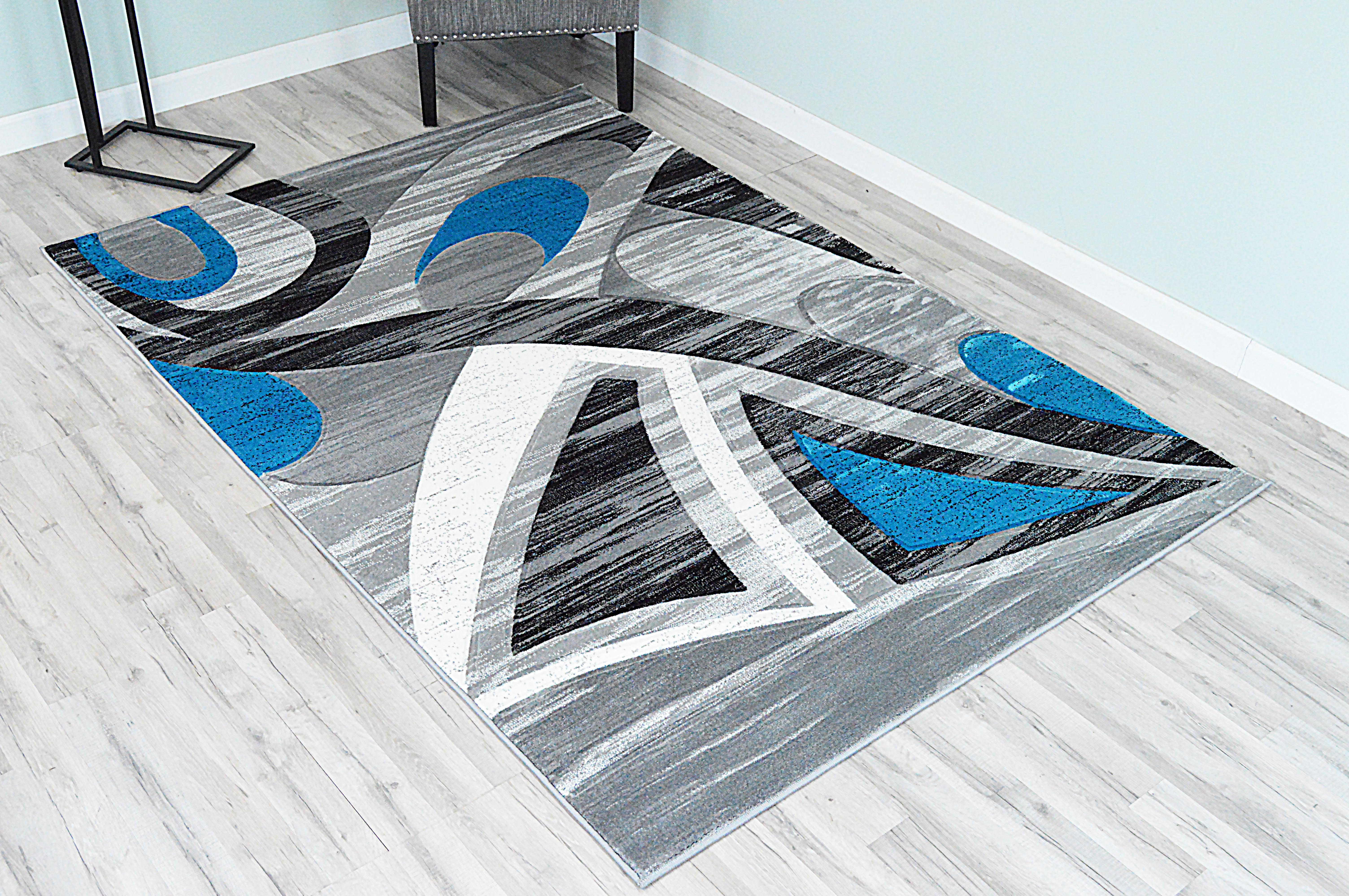 Orren Ellis Ilkley 3d Effect Thick Modern Contemporary Abstract Turquoise Area Rug Wayfair