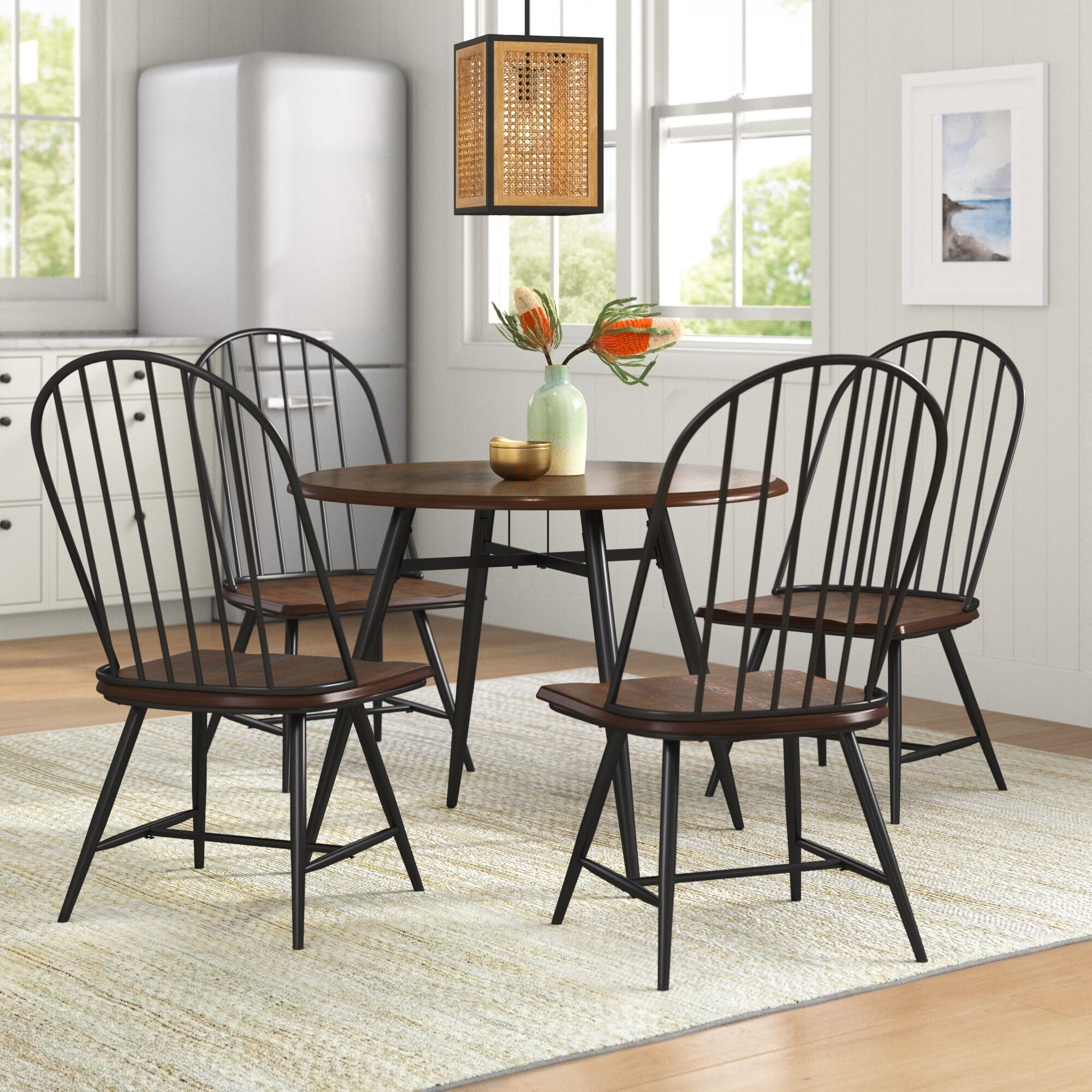 carolina crossing antique honey finish windsor dining chair