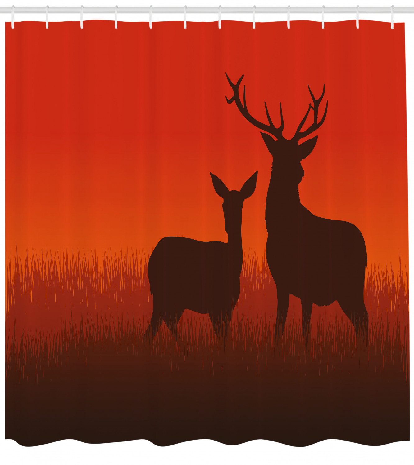 East Urban Home Ambesonne Hunting Shower Curtain Silhouette