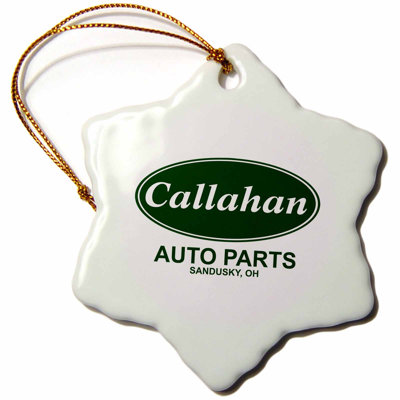 Callahan Auto Parts Holiday Shaped Ornament The Holiday Aisle® Theme: Callahan Auto Parts White