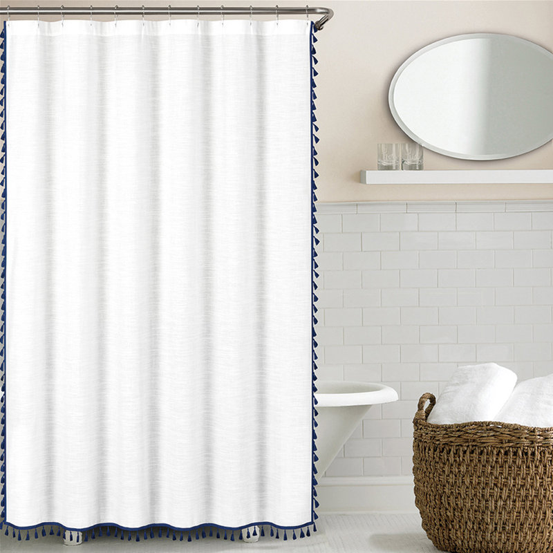 Octavia 100 Cotton Tassel Single Shower Curtain Reviews Allmodern