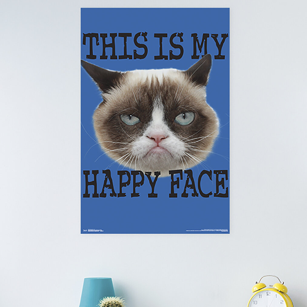 Trends International Grumpy Cat - Face Paper Print | Wayfair