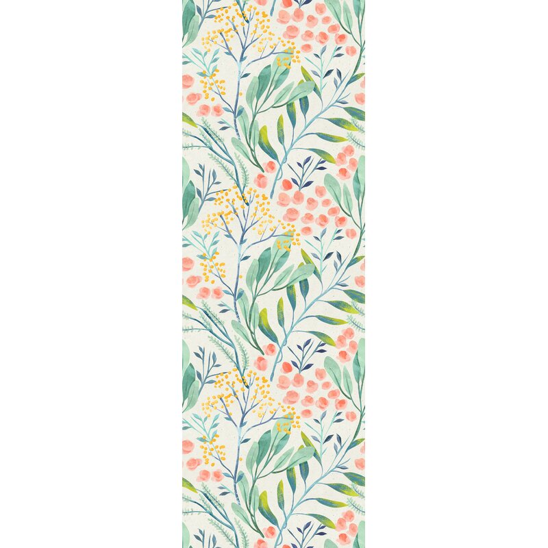 Bay Isle Home Willis Removable Watercolor Wild Flowers 8 33 L X 100 W Peel And Stick Wallpaper Roll Wayfair