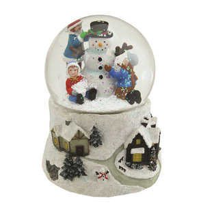 Snowman And Children Musical Christmas Snowglobe Snowman And Children Musical Christmas Snowglobe