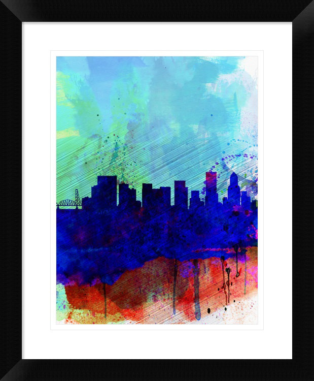 Naxart Portland Skyline Picture Frame Print Wayfair
