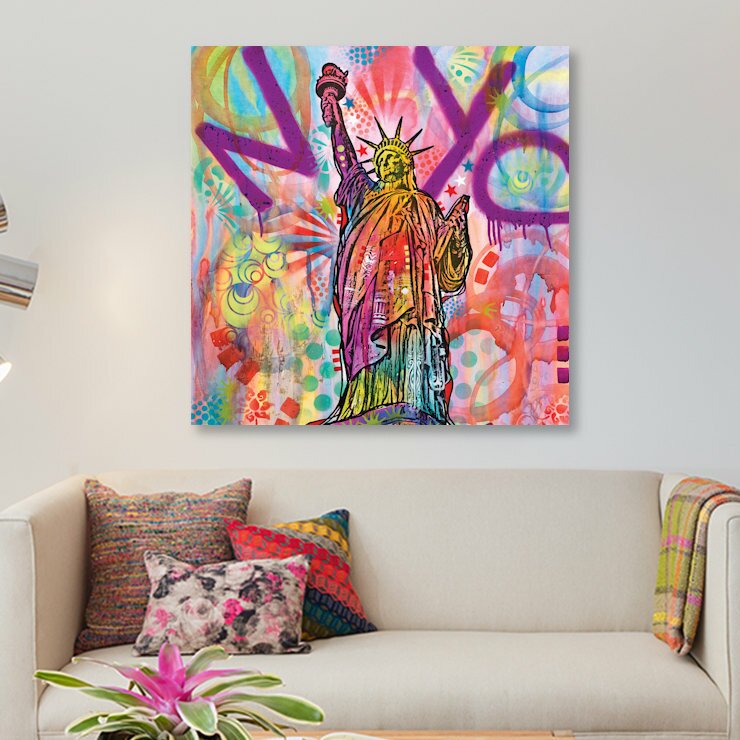 Statue of Liberty Wall Art - 'Statue of Liberty' Graphic Art Print on Canvas