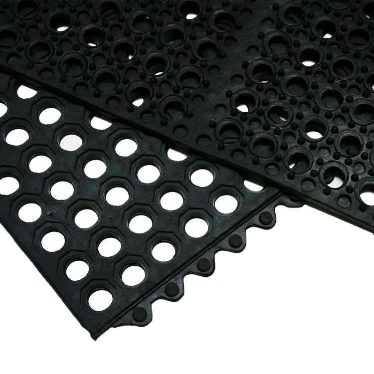 Rubber Cal Inc Dura Chef Commercial Interlock 36 X 36 In Garage Flooring Drain Tiles In Black Wayfair