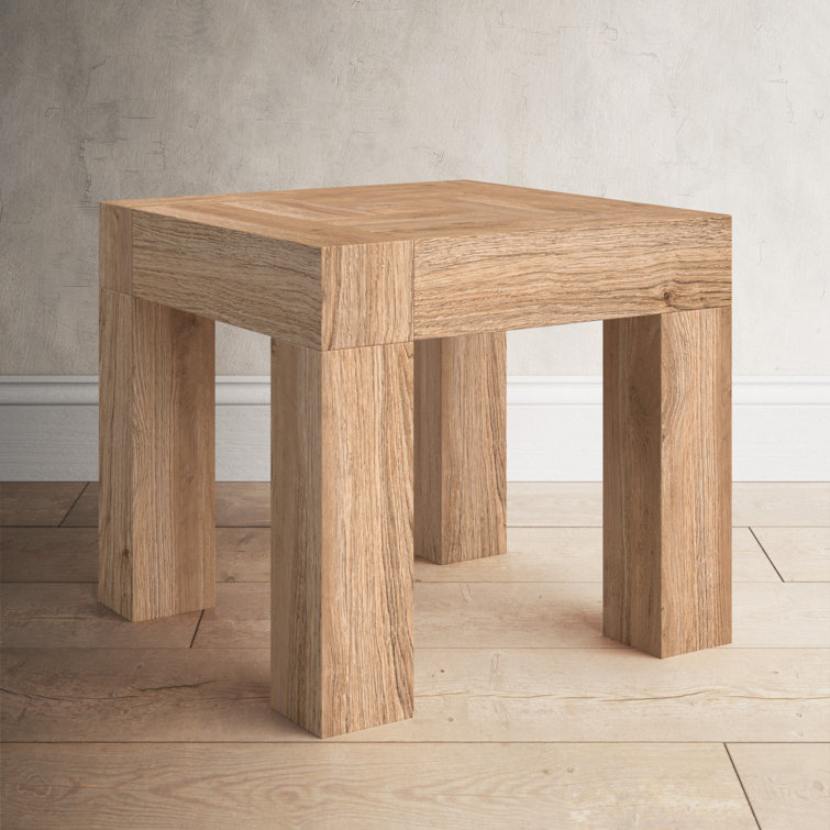 adams solid wood end table