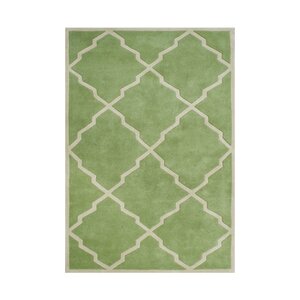 Whiteson Hand-Tufted Green Area Rug