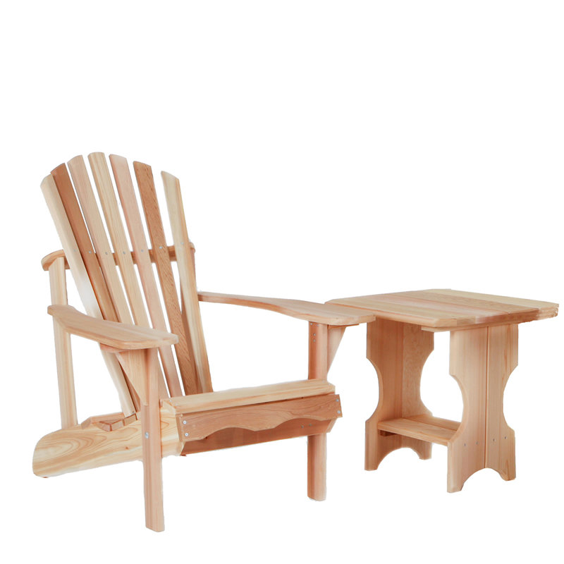 Western Adirondack Chair with Table
