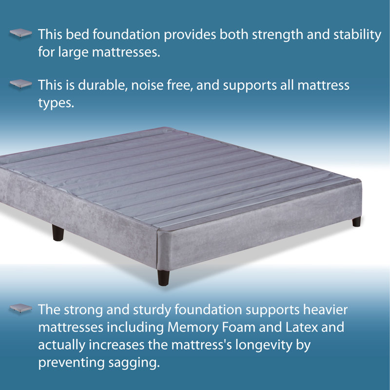Alwyn Home Vaughn Platform Foundation Folding Wood Box Spring