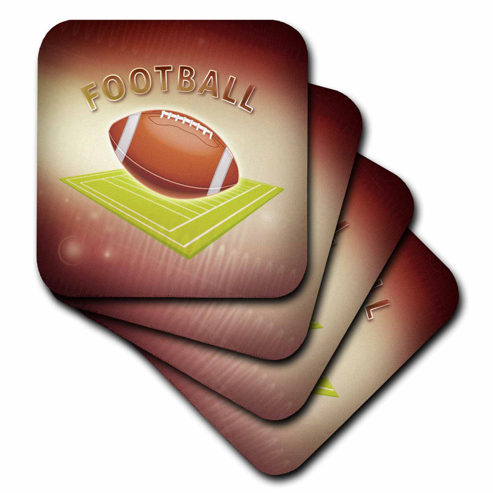 3drose Ceramic Tile Coasters Football Set Of 4 Cst 21981 3