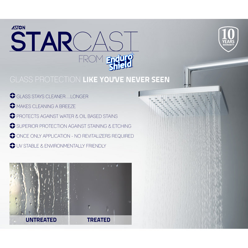 Aston Kinkade 22 X 72 Hinged Frameless Shower Door Wayfair