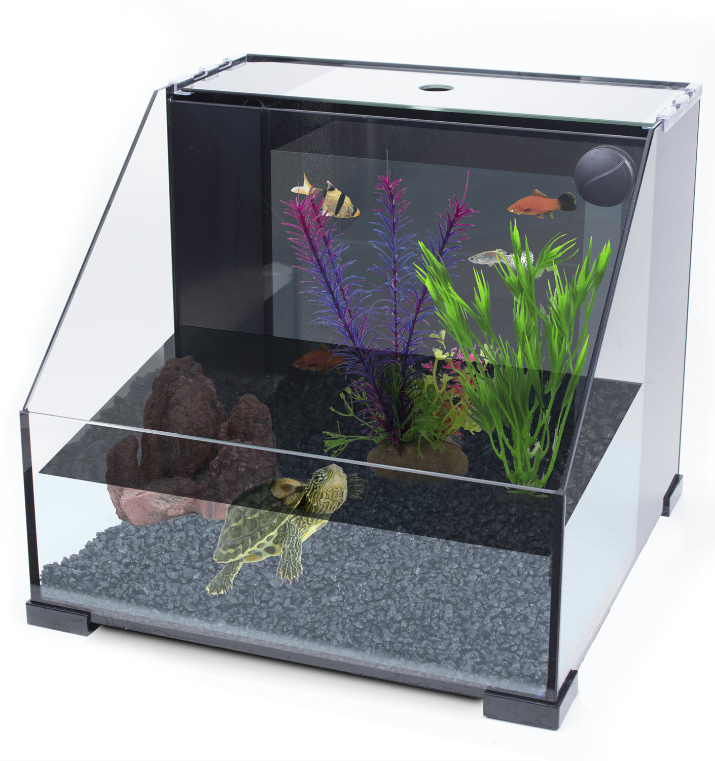 Aqua Aquarium Fish Tank Hang On External Waterfall Water Filter Shrimp Plastic