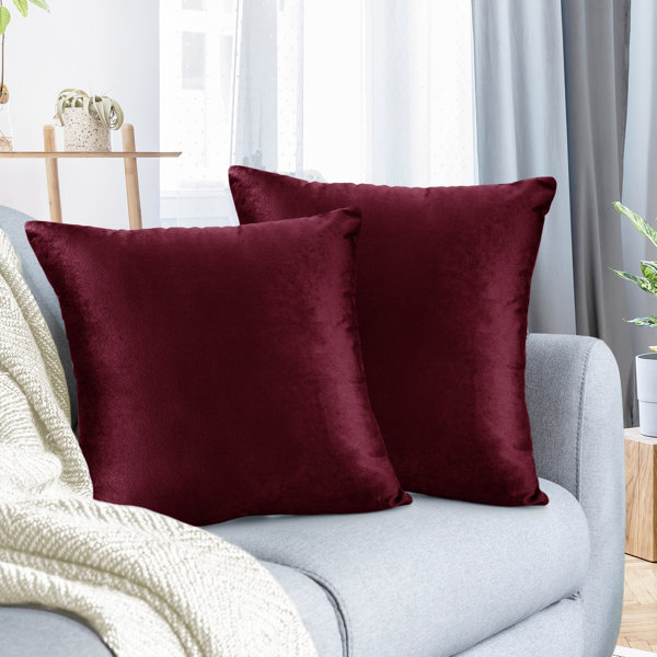 deep red pillows