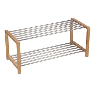 Large 2-Tier 8 Pair Shoe Rack