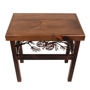 Ann Pine Cone End Table by Millwood Pines
