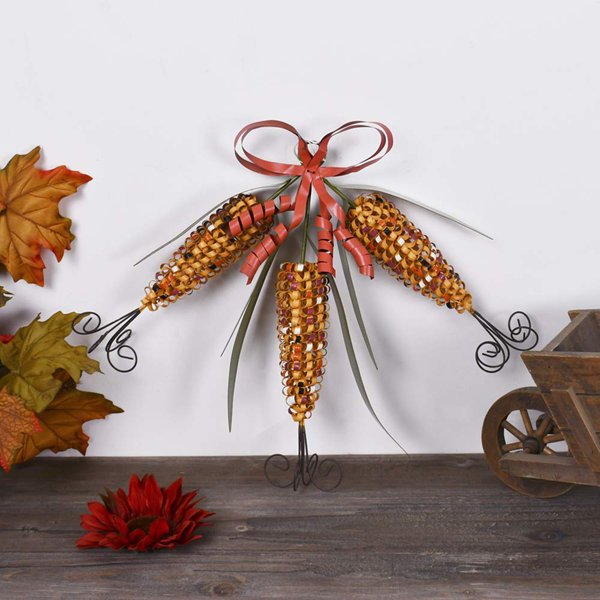 The Holiday Aisle A Christmas Metal Corn Fall Hanging Decorative