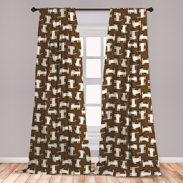 East Urban Home Kittens Room Darkening Rod Pocket Curtain Panels Wayfair