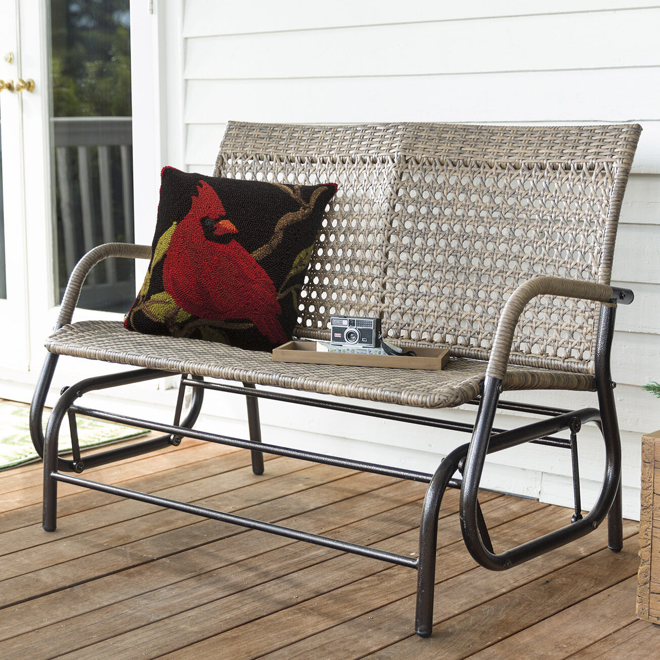 wayfair double glider bench