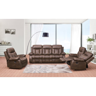 Dove Springs Reclining 3 Piece Living Room Set by Red Barrel Studio