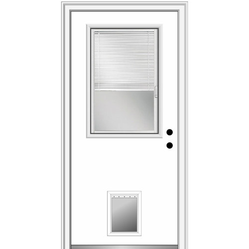 Verona Home Design Clear Glass 1 Lite Fiberglass Smooth Primed