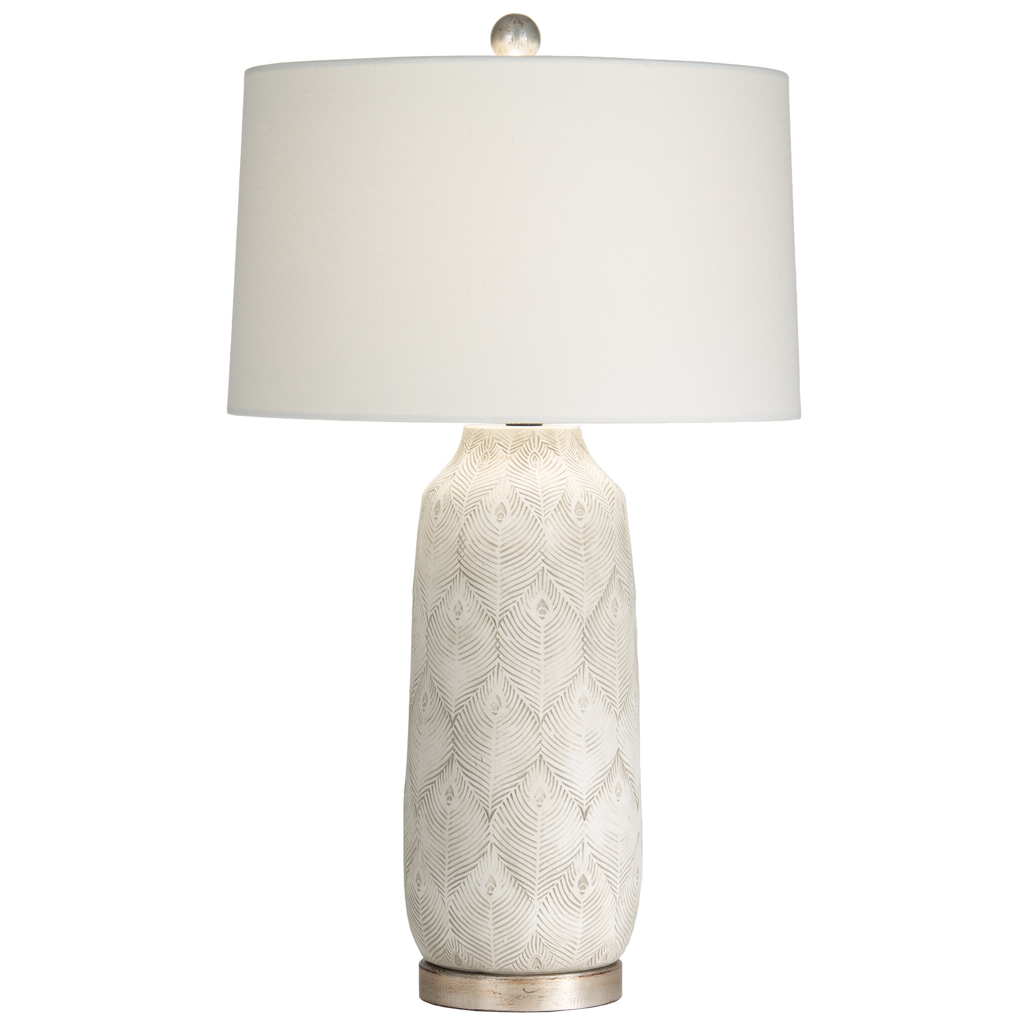 quinn grey and white table lamp