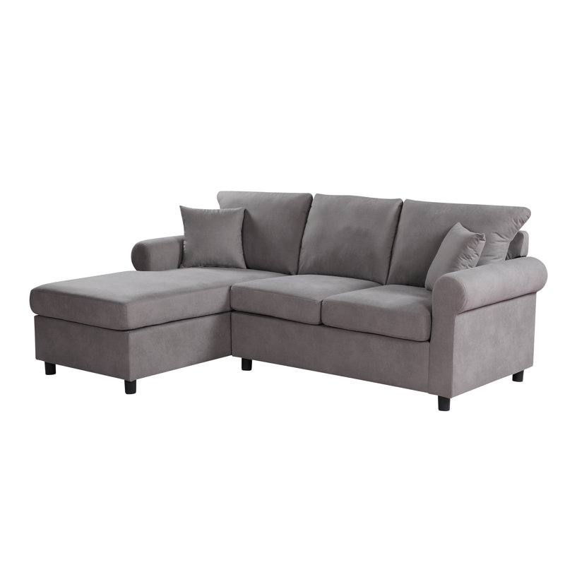 Red Barrel Studio Sectional Sofa Couch L Shaped Couch For Small Space Grey Wayfair Ca